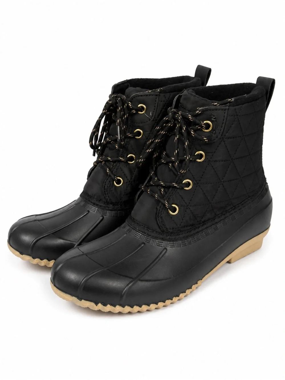 Magellan Outdoors Black Quilted Duck Boots Waterproof Winter Boots Sz 9 NEW